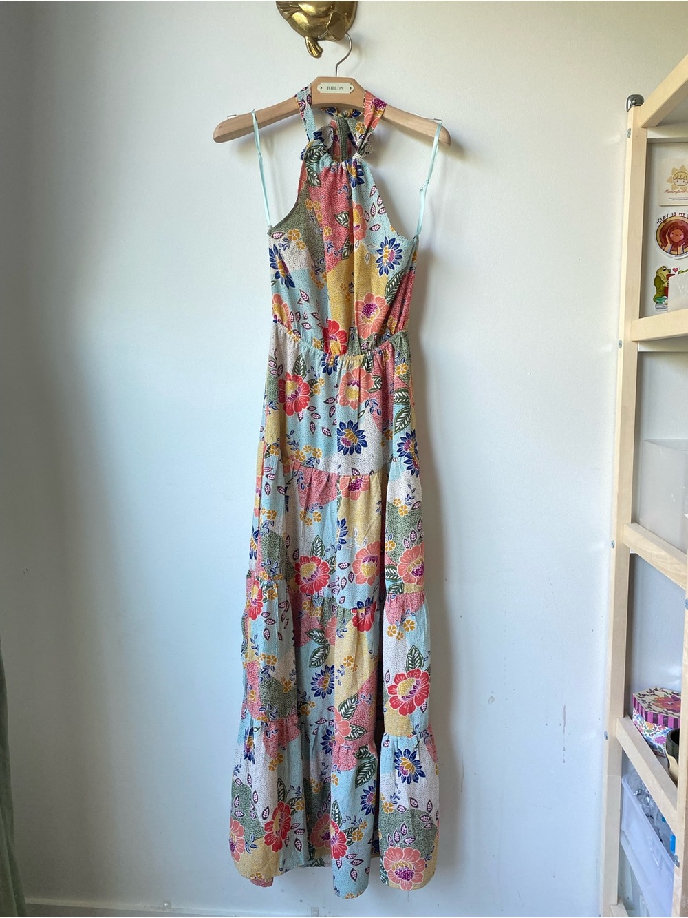 Monteau • Floral Halter Maxi Dress Sz XS